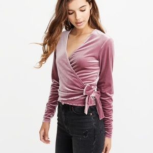 Velvet Wrap Top